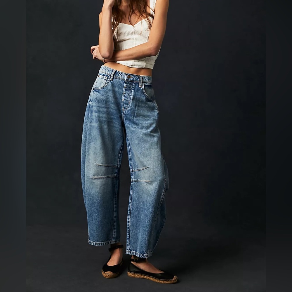 Free people barrel jeans